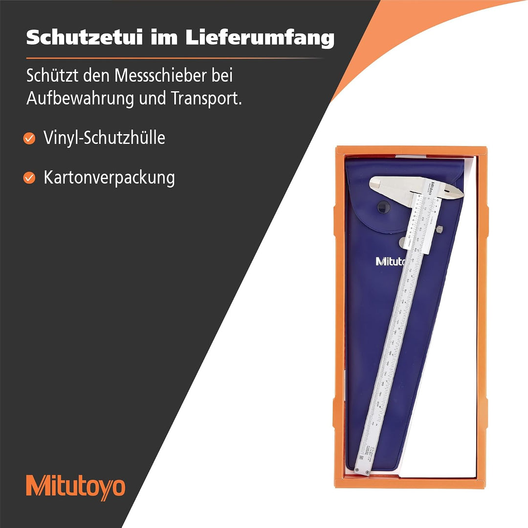 MITUTOYO Präzision-Messschieber mit Feststellschraube DIN 862 0-200 mm, 1 Stück, 530-114, 0-200 mm