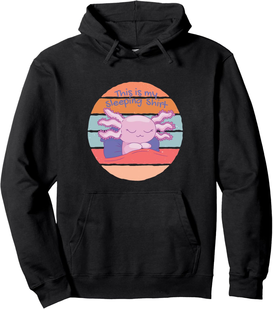 Axolotl schläft Pullover Hoodie