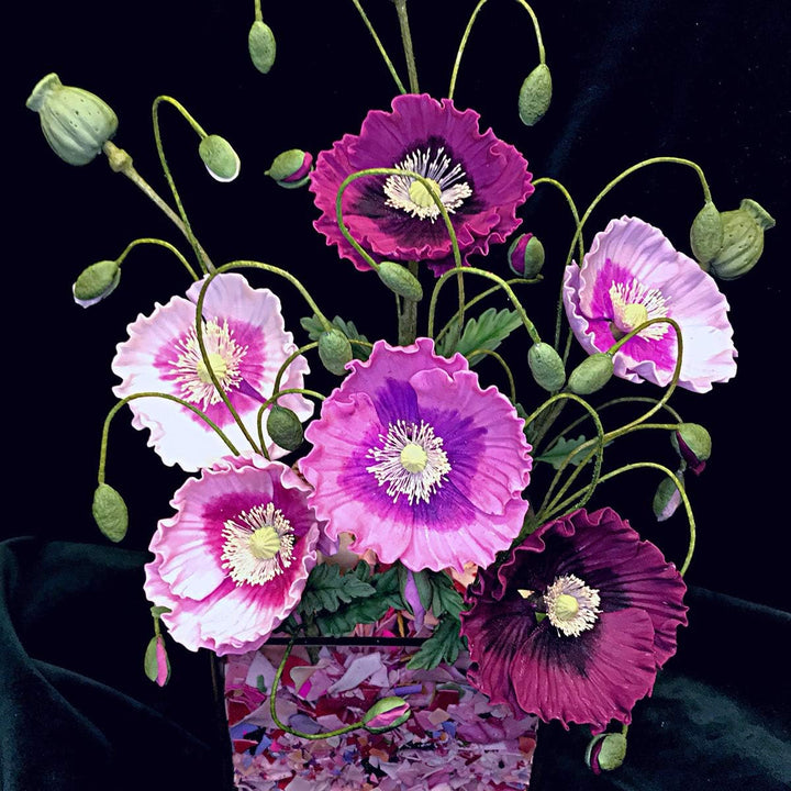 Flower Pro Silikonform für Kuchendekoration und Basteln von Katy Sue – macht 3 Grössen von Mohnblume
