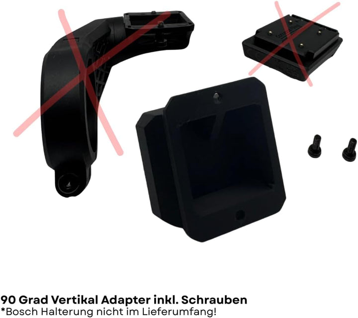 Generisch 90 Grad Vertikal Adapter Hochformat passend für Bosch Smartsystem/Smartphone Grip & KIOX 3