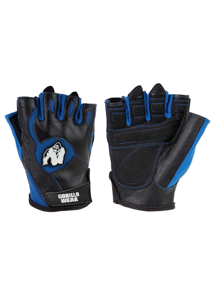 Gorilla Wear - Mitchell Training Gloves - Schwarz/Blau - Bodybuilding und Fitness Accessoires für Da
