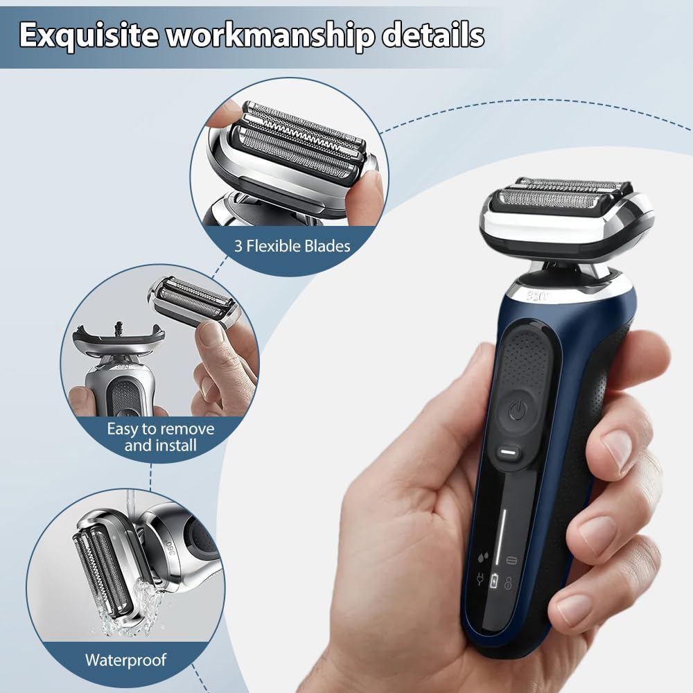 Bra-un Series 7 Scherkopf, Elektrischer Scherkopf für Braun Serie 7, 73S Scherkopf für Braun Rasiere