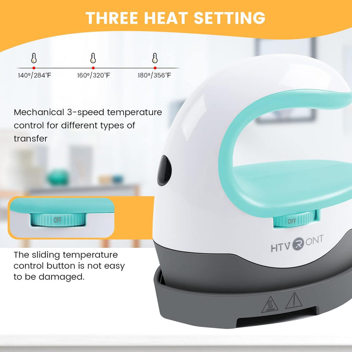 HTVRONT Heat Press Mini Heat Press Machine, Small Heat Press Portable Iron Press Machine for T Shirt