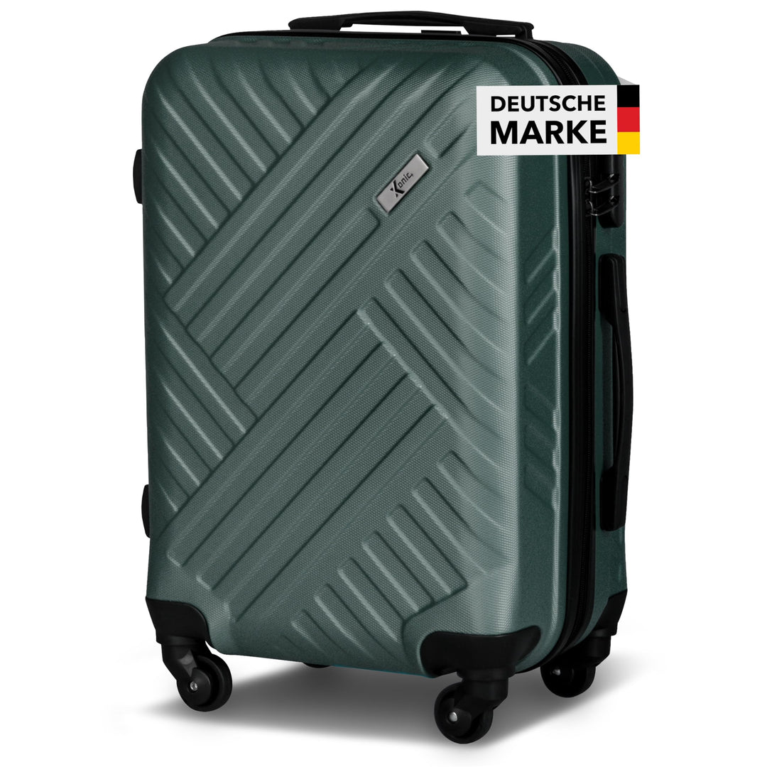 Xonic Design Reisekoffer - ABS Hartschalen Koffer mit 360° Leichtlauf-Rollen - hochwertiger Trolley