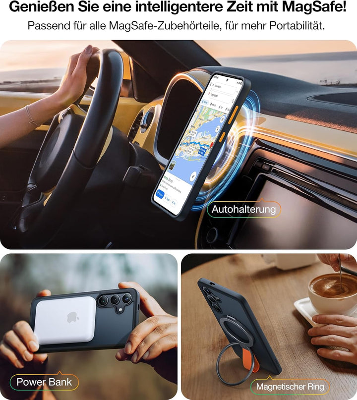 TORRAS für Samsung Galaxy S24 Hülle für MagSafe [TOP Militärschutz & Magnetkraft] Samsung S24 Hülle