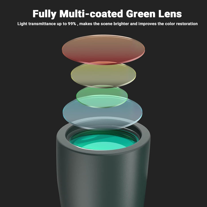 USCAMEL Fernglas Testsieger, 10x42 Wasserdicht Metallische Spiegelkörper Grüner Film Hohe Binoculars