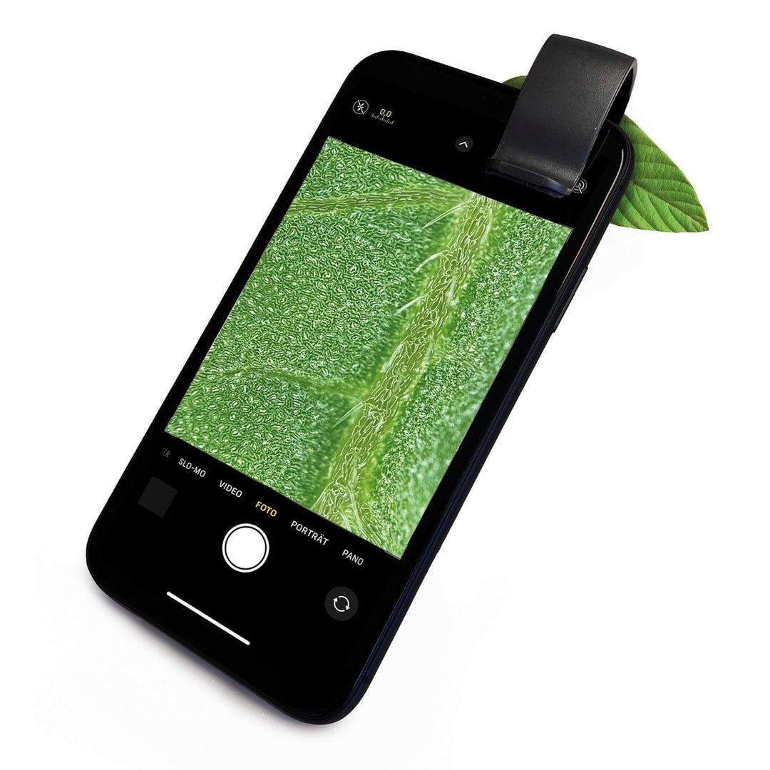 TimeTEX - Handy-Mikroskop "Super" | Mikroskop für das Smartphone mit 200-fach Vergrösserung | Ideal