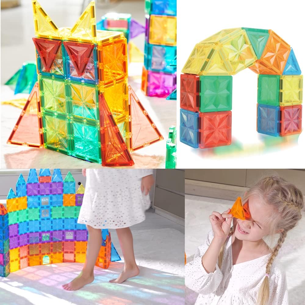CONDIS Magnetische Bausteine 101 Teile, Magnetspielzeug Magnete Magnetbausteine Magneten Spielzeug M