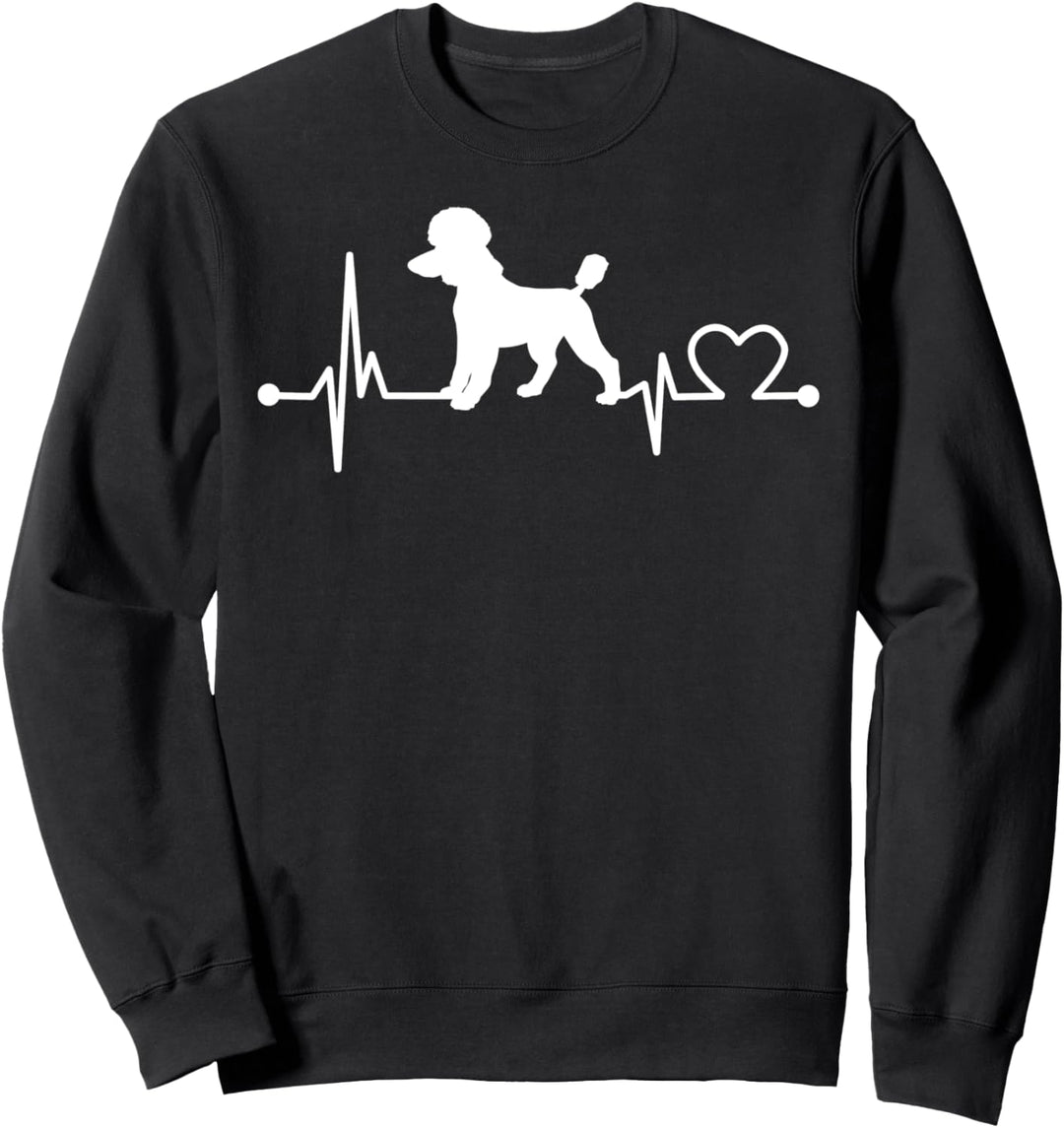 PUDEL Herzschlag Hemd Hund Haustier für Frauen/Männer Sweatshirt