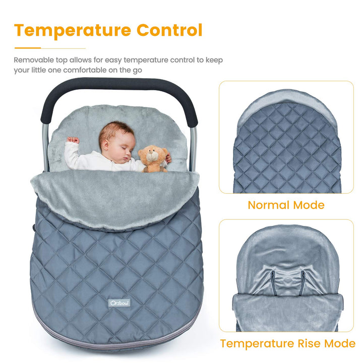 Orzbow Winter Baby Fusssack für Babyschale,Frühjahr Universal Einschlagdecke für Autositz & Maxi-Cos