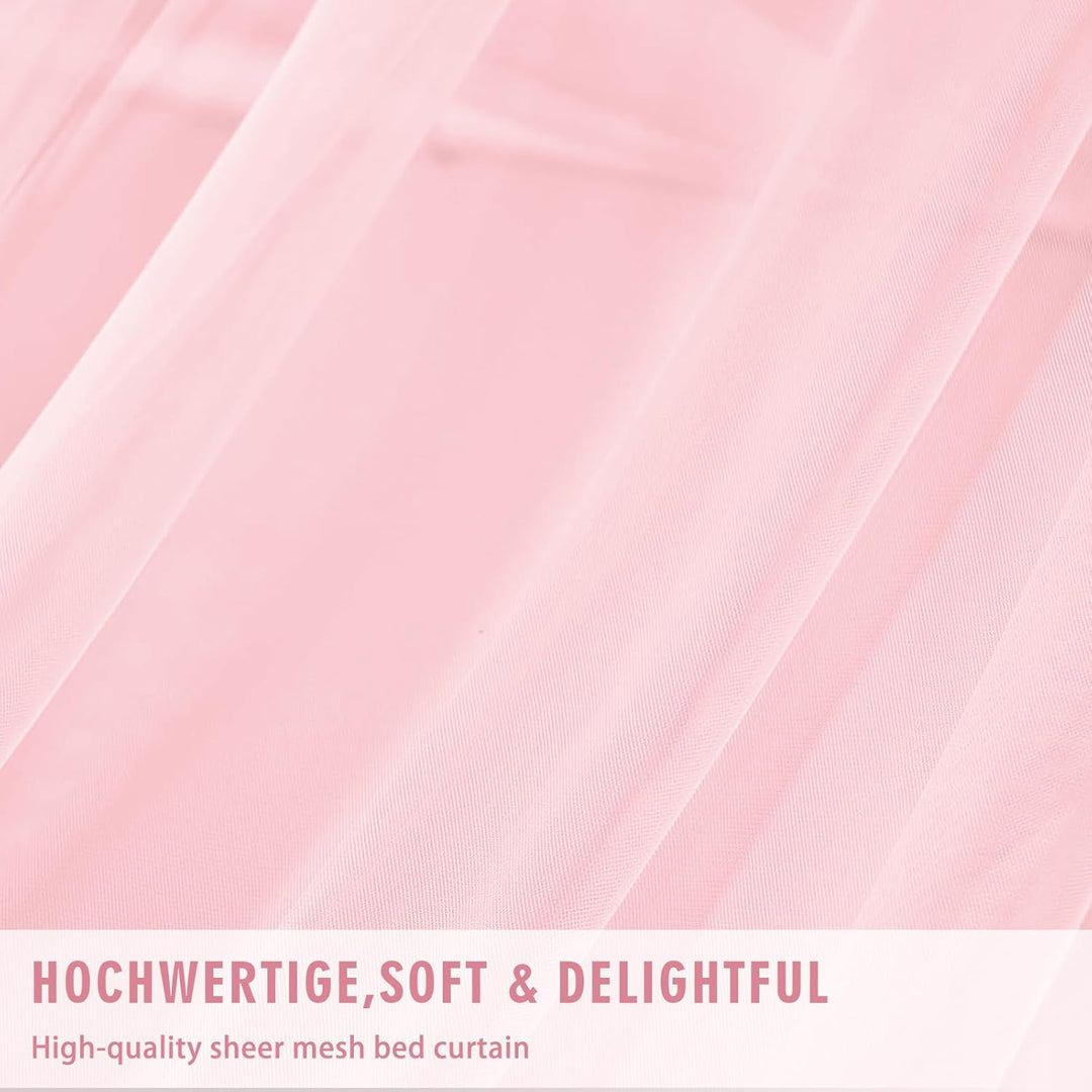 2 Stück Hausbett Himmel Set - 150 x 350 cm Betthimmel Milan-Garn, Betthimmel Hausbett, Leichte Atmun