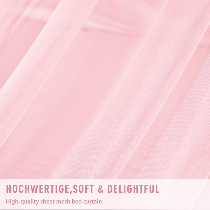 2 Stück Hausbett Himmel Set - 150 x 350 cm Betthimmel Milan-Garn, Betthimmel Hausbett, Leichte Atmun