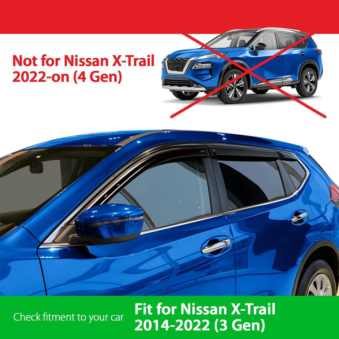 Goodyear Windabweiser für/kompatible mit Nissan X-Trail 2014-2021 SUV Autofenster Regenschutz, Regen