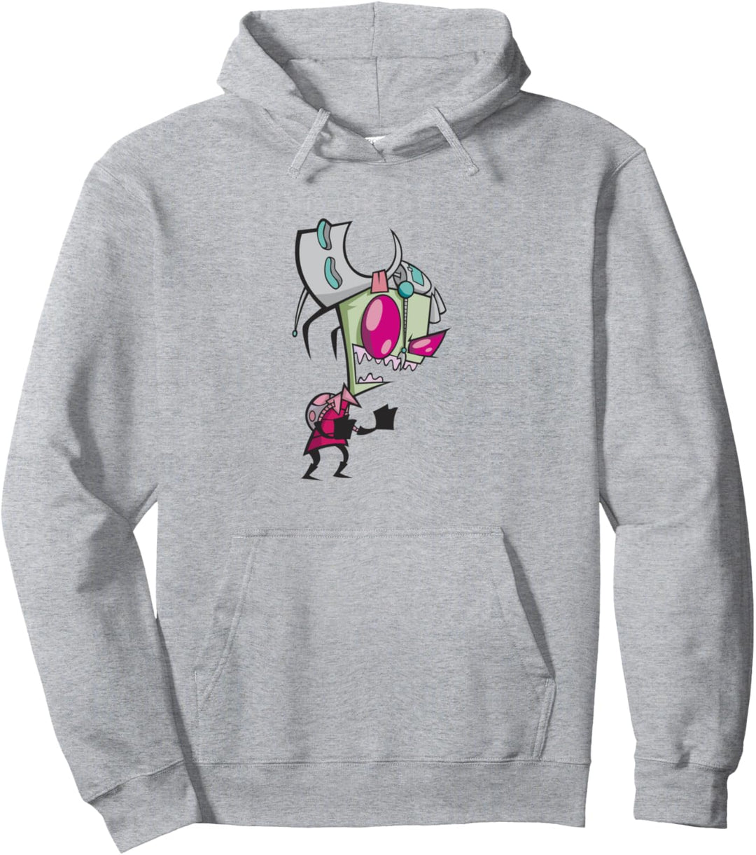 Invader Zim Menacing Laugh Tired GIR Portrait Pullover Hoodie