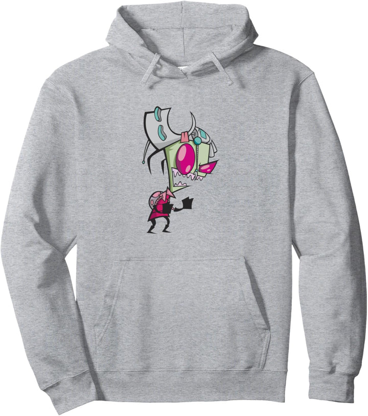 Invader Zim Menacing Laugh Tired GIR Portrait Pullover Hoodie