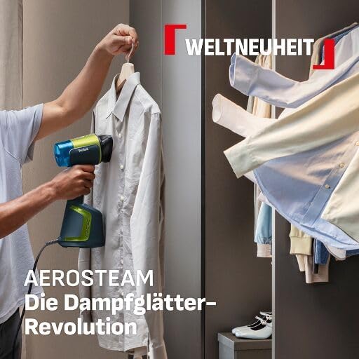 Tefal Aero Steam Dampfglätter, Keramik-Bügelsohle, 20 g/Min. Dampfleistung, 100 ml abnehmbarer Wasse