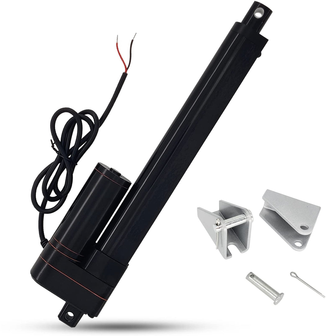 Jvnvlki 200mm Hub 3000N Linearantrieb 12V Linear Actuator Linearmotor 5mm/s Mit Montagebügeln für Li
