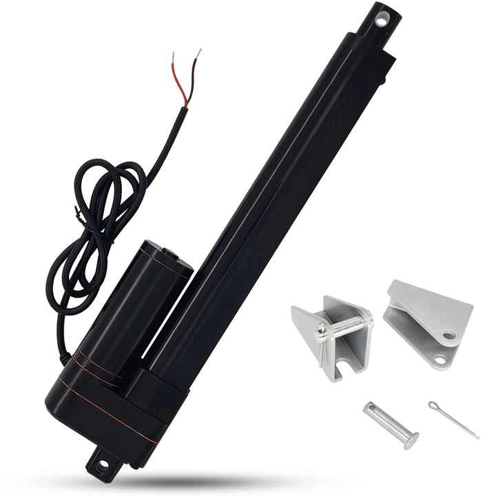 Jvnvlki 200mm Hub 3000N Linearantrieb 12V Linear Actuator Linearmotor 5mm/s Mit Montagebügeln für Li