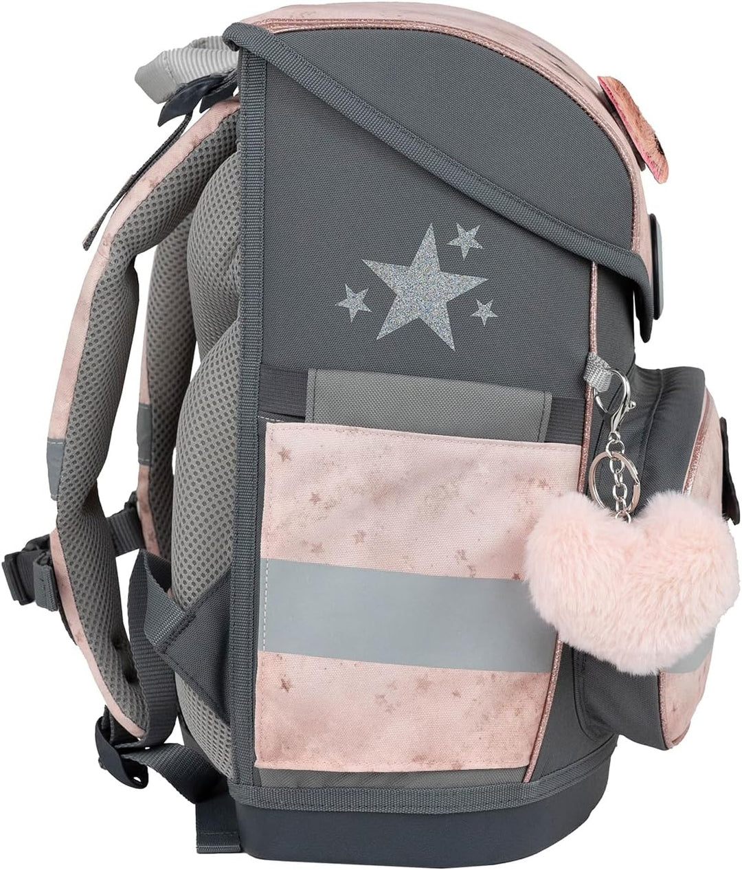 Belmil Compact mit Patches Schulranzen Set 5-teilig mit Brustgurt (405-41/AG/B/S) (Belle Pirouette),