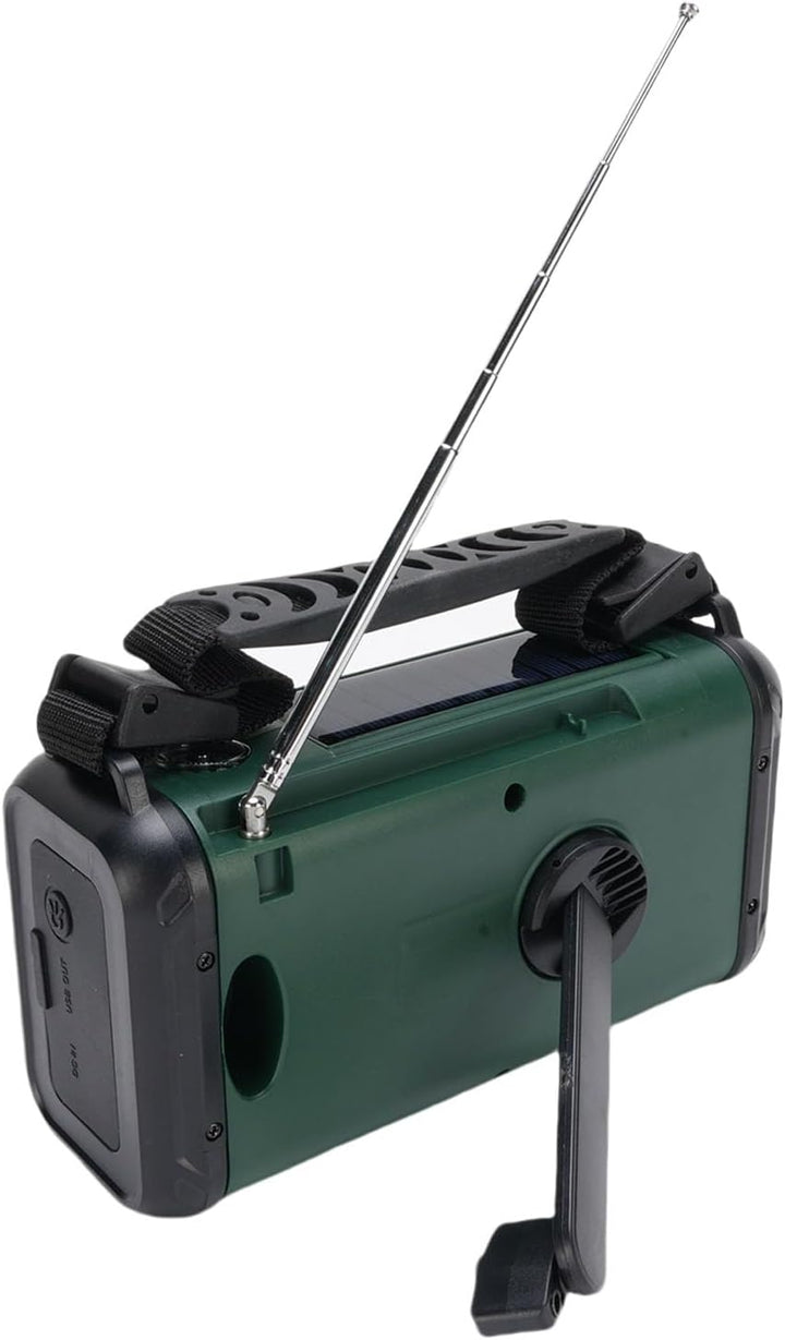 SEAFRONT Solar Kurbelradio, 10.000 MAh Notfallradio AM FM NOAA Wetterradio mit Leselicht, LED Tasche