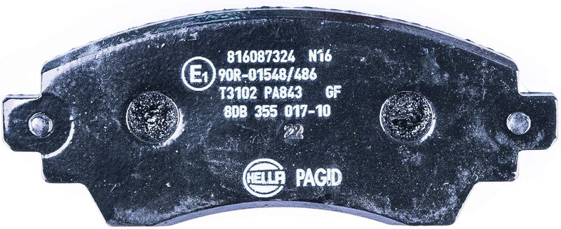 HELLA PAGID 8DB 355 017-101 Bremsbelagsatz - T3102 - Dicke/Stärke: 17.6mm - Bremssystem: Lucas - mit