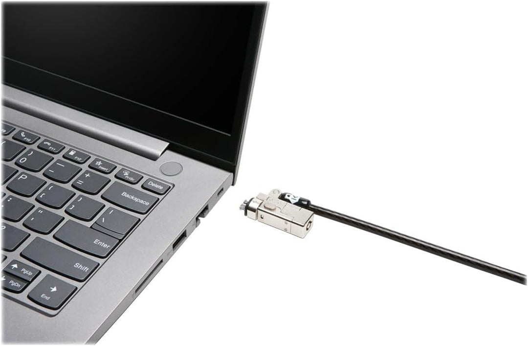 Kensington Slim NanoSaver 2.0 Laptopschloss mit Schlüssel, Abschliessbares Diebstahlsicheres Karbons