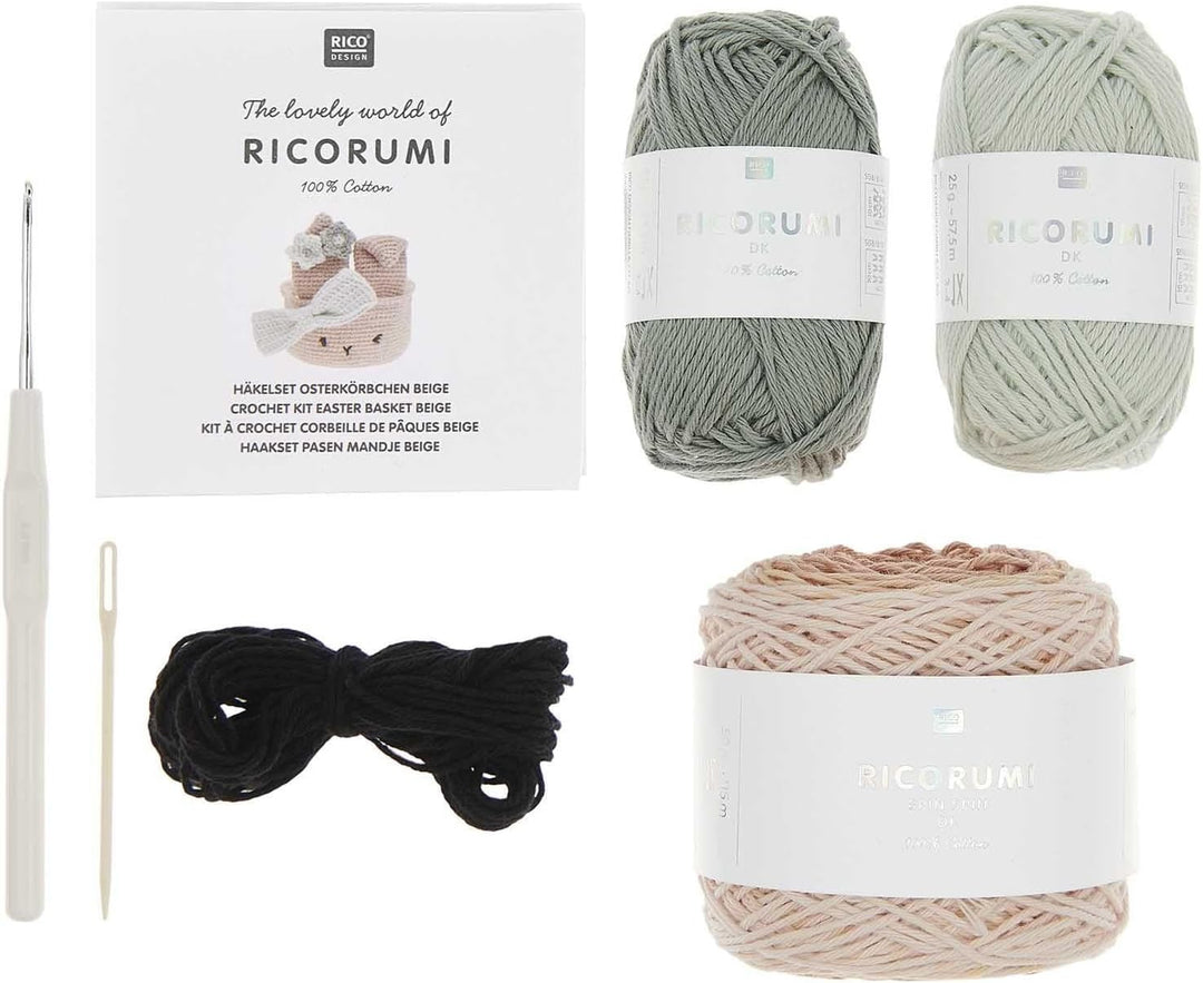 Ricorumi Häkel-Set "Oster-Körbchen beige", Beige