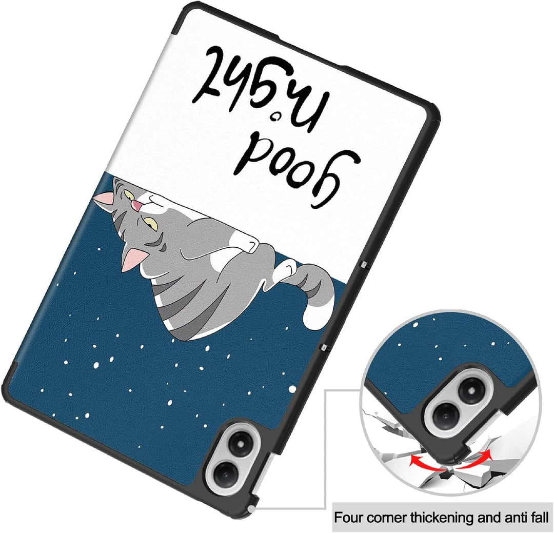 GIOPUEY Hülle Kompatibel mit Xiaomi Redmi Pad 2 Pro 12.1 2025, Flip Case [Bracket-Funktion] 360° Sch