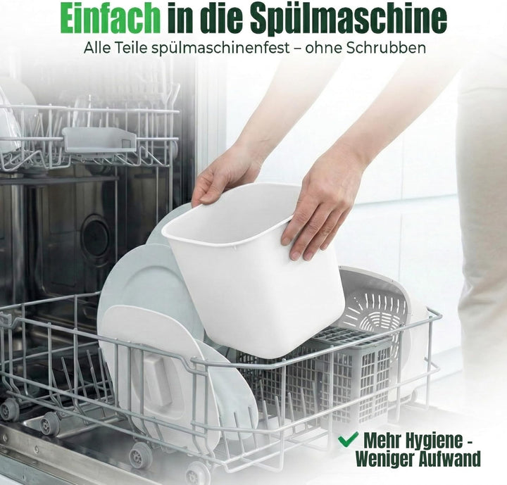YourCasa® Biomülleimer Küche - 7L - Komposteimer Küche für alltäglichen Biomüll Behälter - Spülmasch