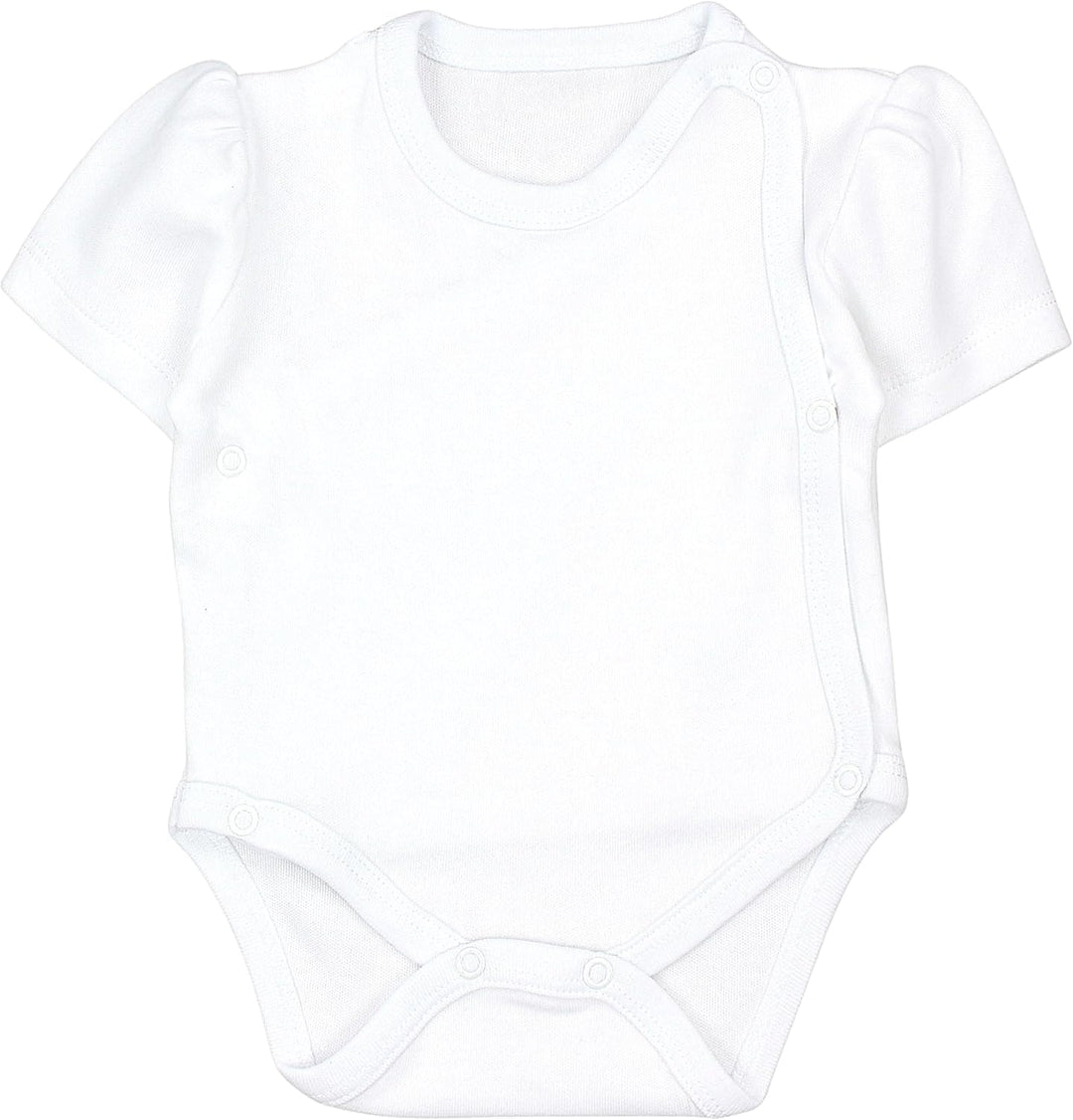 TupTam Baby Body Mädchen 5er Set – Kurzarm Wickelbody aus Baumwolle mit Print, Atmungsaktiv und Haut