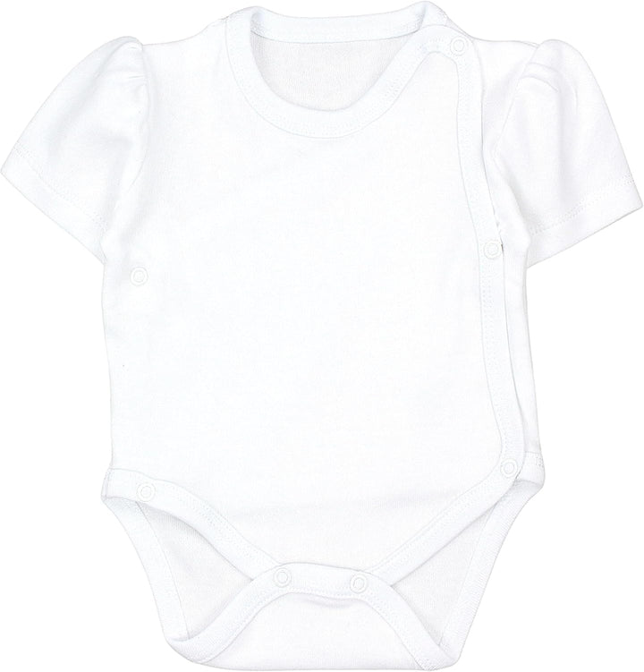 TupTam Baby Body Mädchen 5er Set – Kurzarm Wickelbody aus Baumwolle mit Print, Atmungsaktiv und Haut