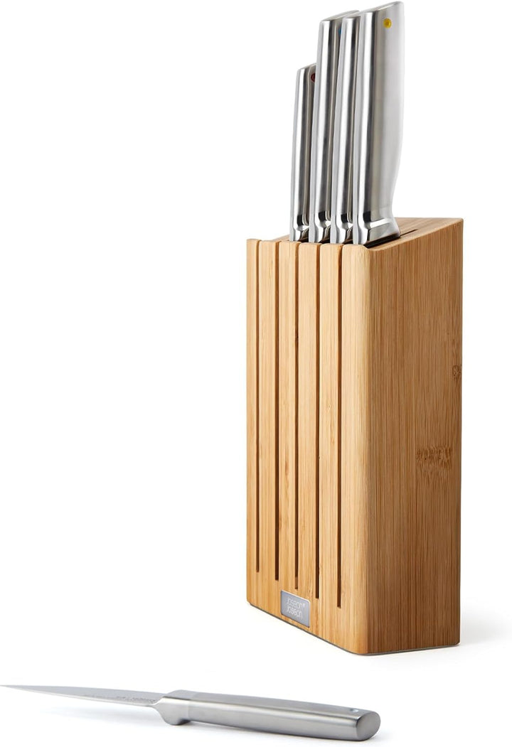 Joseph Joseph Elevate Küchenmesser 5-teilig. Set, Japanische Edelstahl Scharfe Messerset, mit Bambus