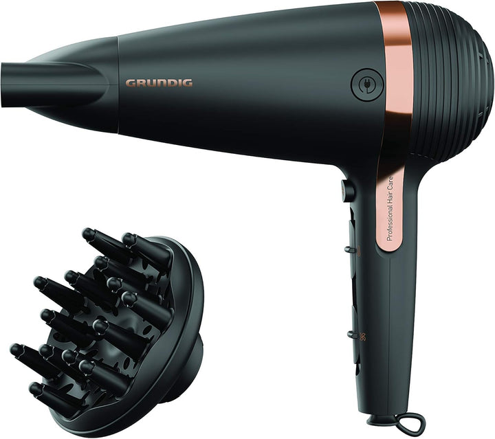 GRUNDIG Naturashine HD 7081 Haartrockner mit Ionic- Funktion, Keramik Schutz, Cool Touch Stylingdüse