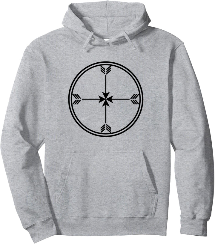 4 Pfeile, 4 Richtungen, Kreis, Indianer, Indianer Pullover Hoodie