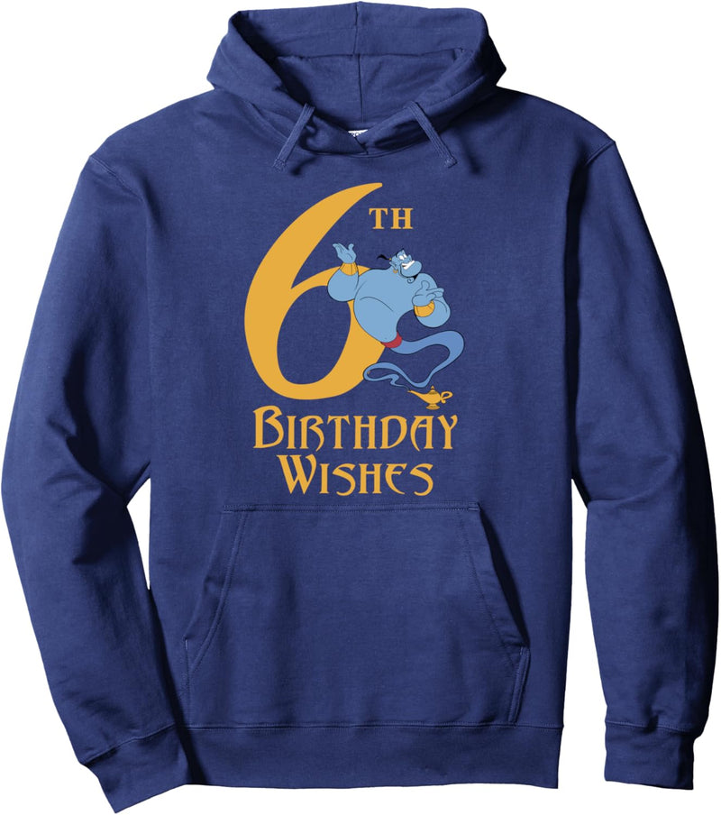 Disney Aladdin Genie 6th Birthday Wishes Pullover Hoodie