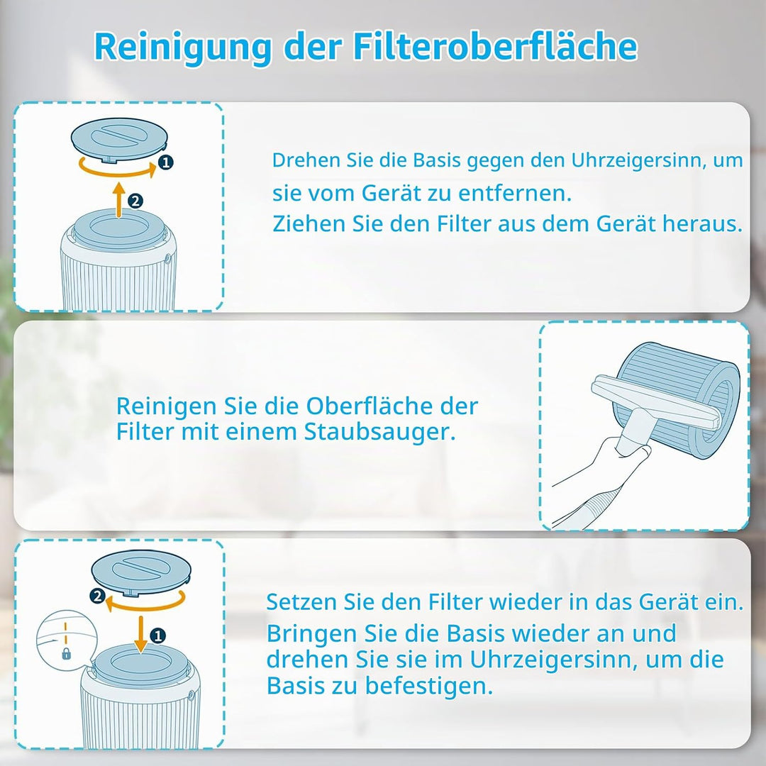 2 Stück FY0910 Ersatzfilter für Philips 900 Serie AC0950 AC0951, H13 True HEPA Filter mit Aktivkohle