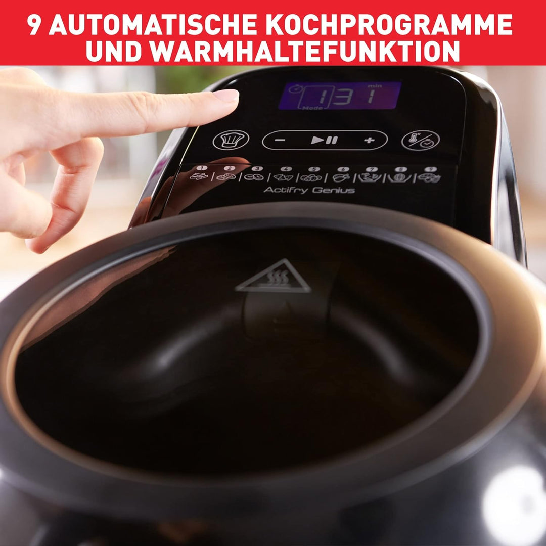 Tefal FZ7738 ActiFry Genius+ Heissluftfritteuse | 1500 Watt | Fassungsvermögen: 1,2 kg | Timer | 9 a