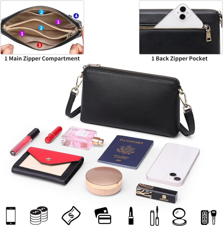 GAEKEAO Umhängetasche Damen Handy, Crossbody Bag , Tasche Geldbörse, Handtasche , mit Kartenfächer V