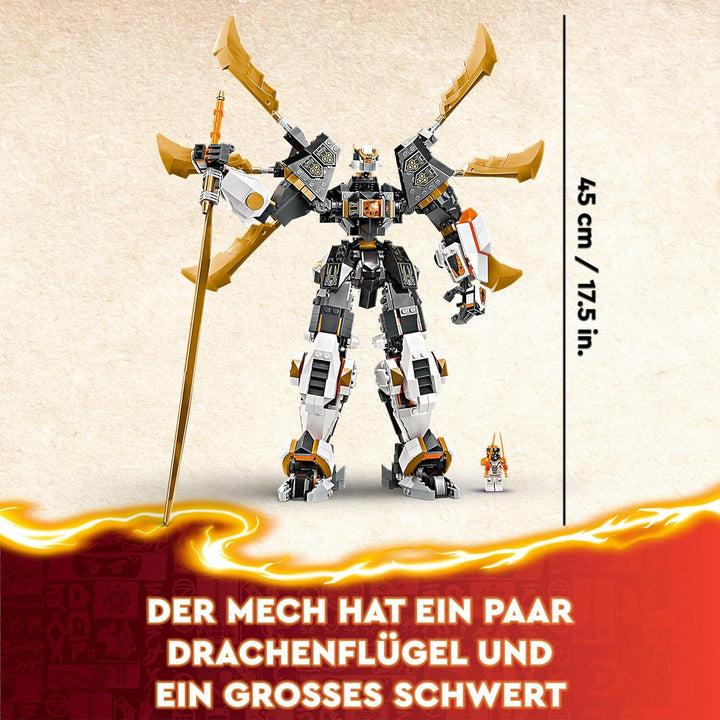 Lego NINJAGO Coles Titandrachen-Mech, Abenteuer Spielzeug für Kinder, Ninja Spielset mit 1 Minifigur