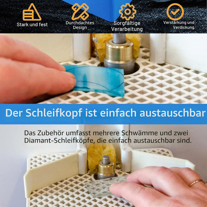 Glasschleifer 65W, 4200R/Min Tragbare Buntglasmühle 220V Mini Schleifwerkzeug Glasmalerei Schleifmas