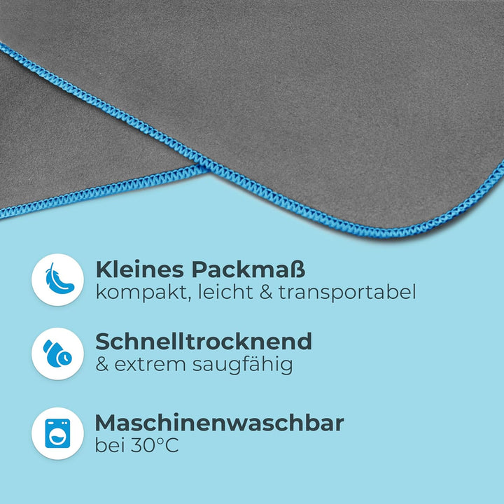 NirvanaShape Handtuch-Poncho für Erwachsene, Umziehhilfe & Handtuch zugleich, Surf-Poncho mit Quick-
