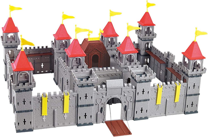 TikTakToo Ritterburg Spielset für Kinder – Mittelalter Burg mit Rittern, Kanonen &amp; Zubehör – Einfach