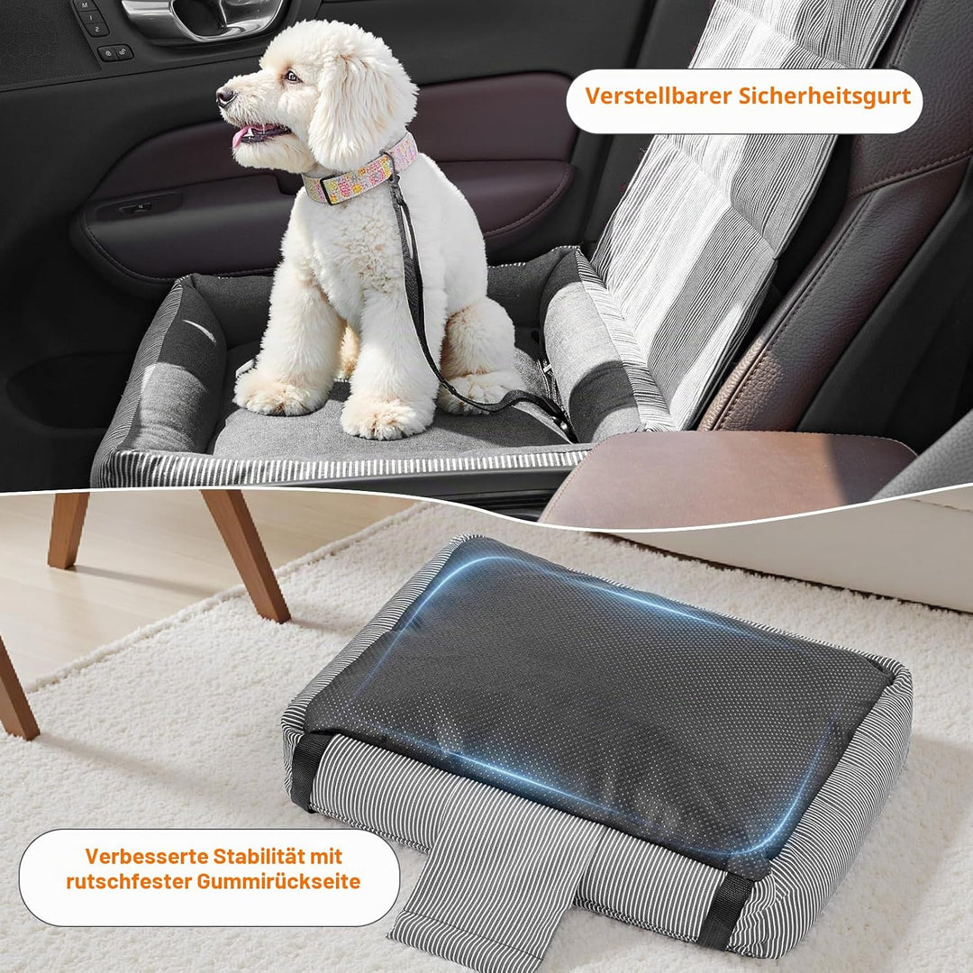Hundeautositze für kleine Hunde, abnehmbarer Hundesitz mit weichem Baumwollkissen, Komfort-Haustier-