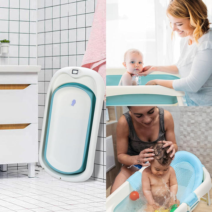 Baby Badewanne, Klappbare Badewannen, Faltbare Bathtub, Kinderbadewanne mit Einem Temperatursensor A