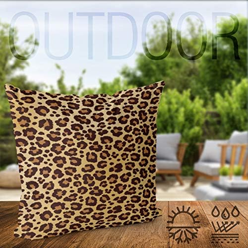 VOID Leopard Leo-Print Muster Kissenbezug Kissenhülle Sofakissen Kissen Deko Outdoor-Kissen Dekokiss