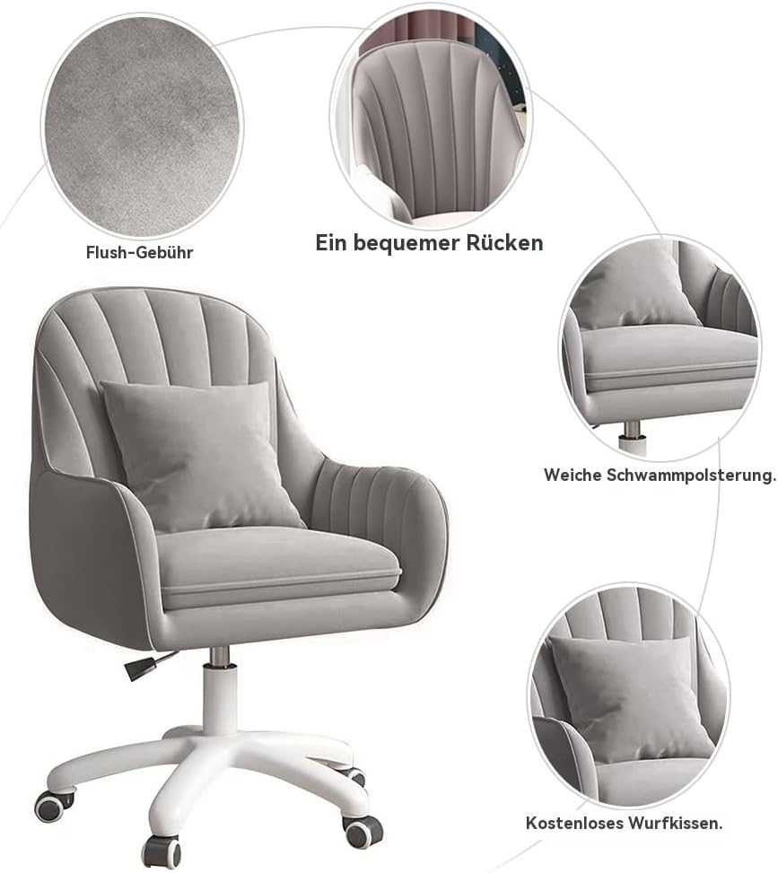 Bürostuhl Stuhl Computerstuhl mit mittelhoher Rückenlehne Gepolsterter moderner Computer-Arbeitsstuh