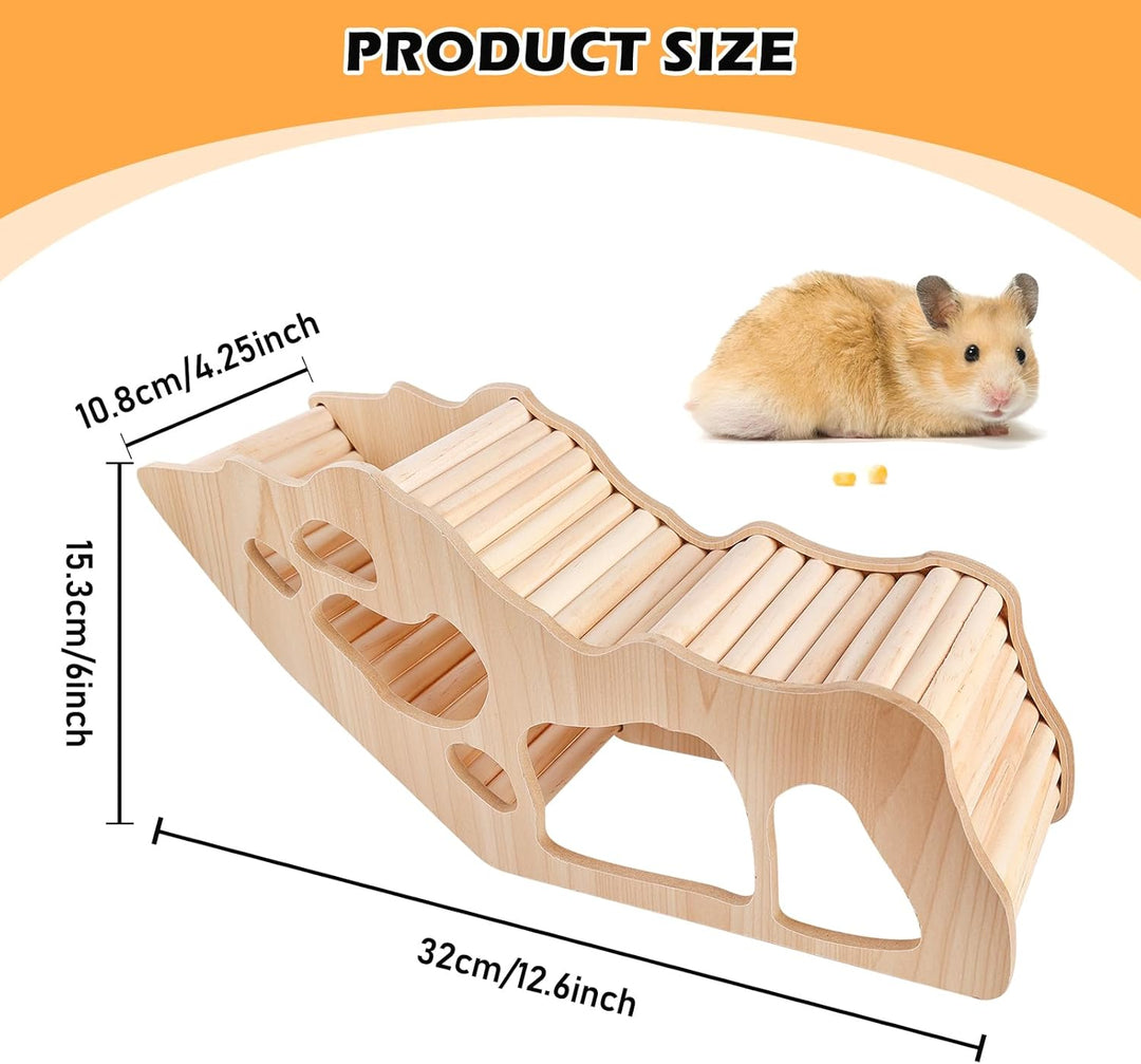 BYZESTY Hamster Haus, Hamster Haus aus Holz, Hamster Tunnel, Hamsterhaus Hamster Versteck, Watchbox