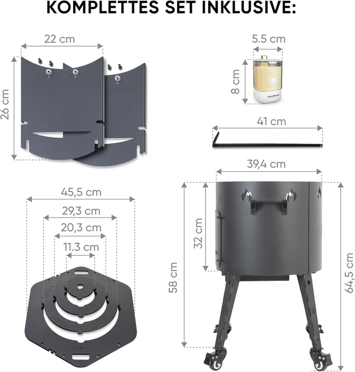 Feuerofen Utschak Ø 40cm für Kazan Wok 12L | Kasan-Ofen Учаг Feuerschale Gulaschkanone | Usbekische