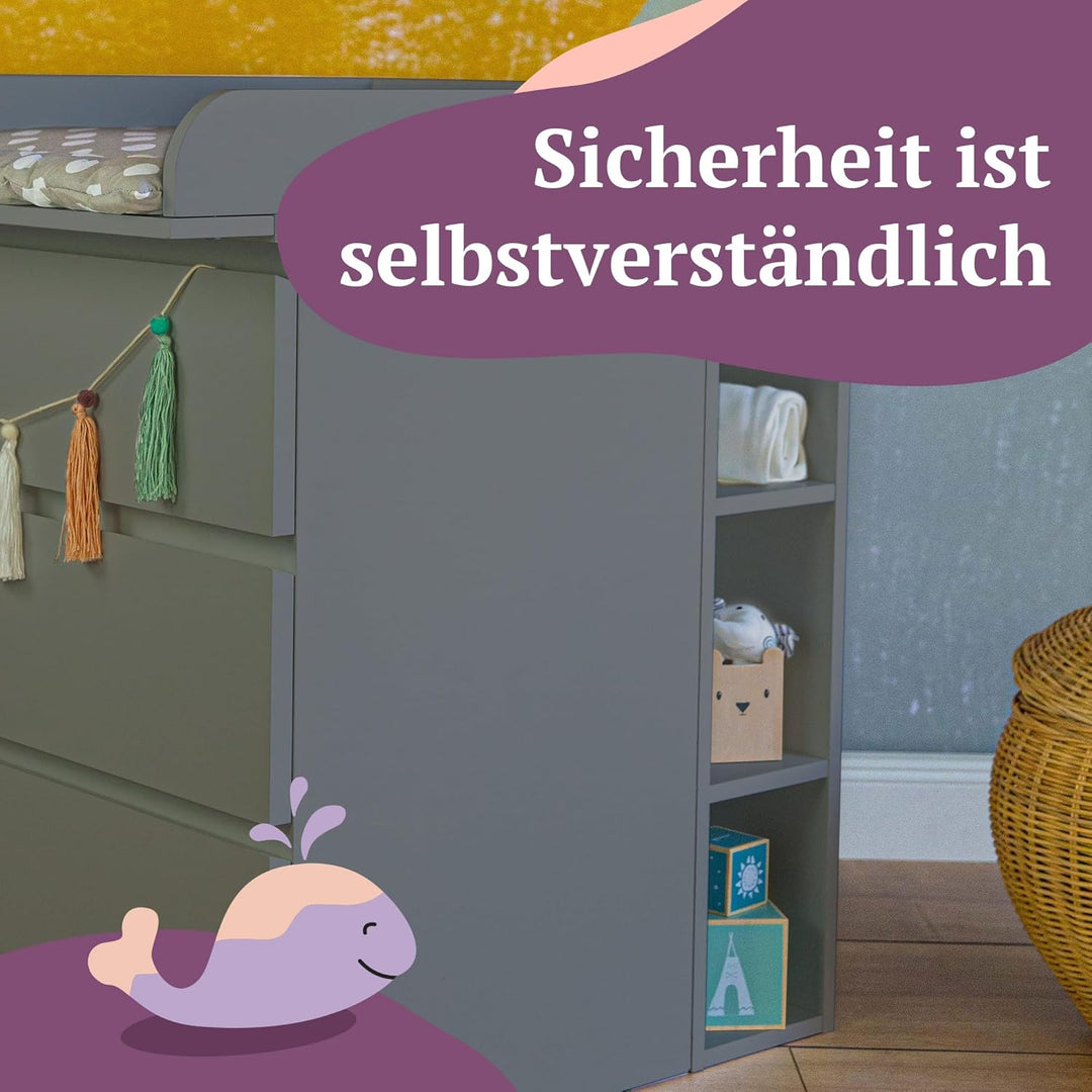 Puckdaddy Mikkel | Stauraumregal kompatibel mit IKEA Malm Kommoden | 19x30x75cm | Regal aus Holz in