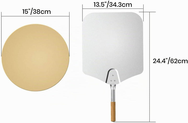 Onlyfire Edelstahl PizzaRing Kit mit Drehspiess, Komplettpaket Pizzaofen Umbausatz (incl. Pizzastein